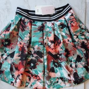 Love Ady abstract floral skirt w/elastic waistband